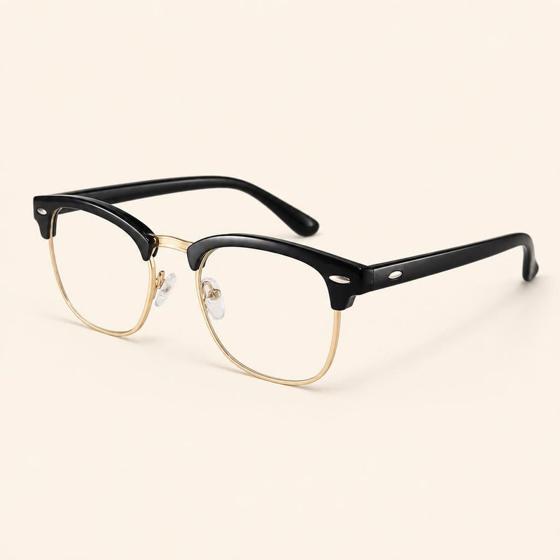 Blue light glasses on a cream background — Zona Relax