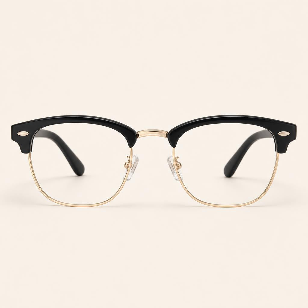 Blue light glasses on a cream background — Zona Relax