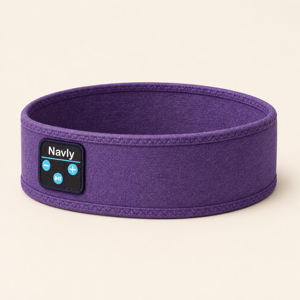 Bluetooth sleep headband on a cream background — Zona Relax