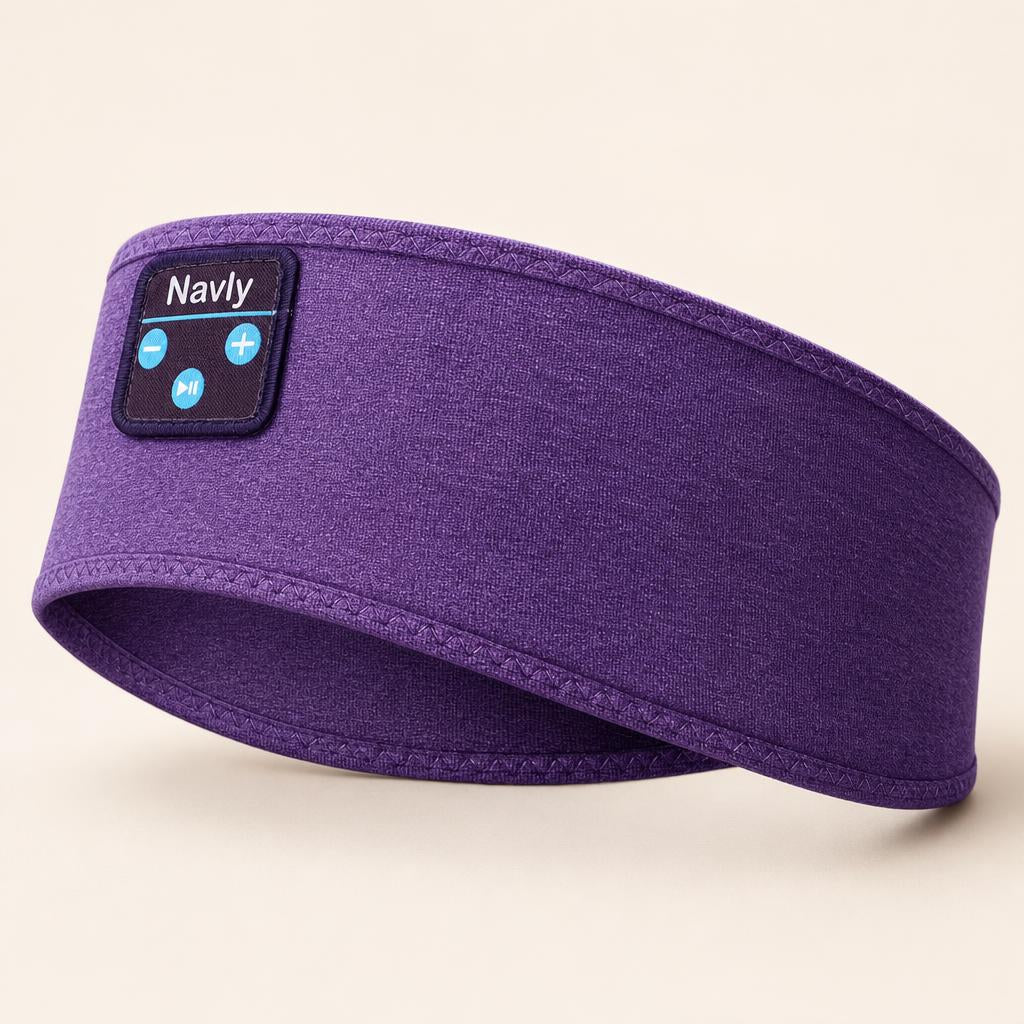 Bluetooth sleep headband on a cream background — Zona Relax